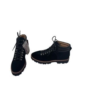 NWT Madewell Women's Black Combat Boots Size 9 Lace Up Casual